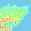 Topografische Karte Chiniak, Höhe, Relief