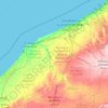 Topografische Karte Casablanca-Settat ⵜⵉⴳⵎⵉ ⵜⵓⵎⵍⵉⵍⵜ-ⵙⵟⵟⴰⵜ الدار البيضاء-سطات, Höhe, Relief