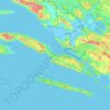Topografische Karte Gespanschaft Dubrovnik-Neretva, Höhe, Relief
