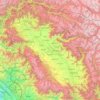 Topografische Karte Kashmir Division, Höhe, Relief