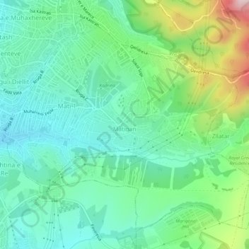 Topografische Karte Matiqan, Höhe, Relief