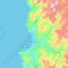 Topografische Karte La Serena, Höhe, Relief