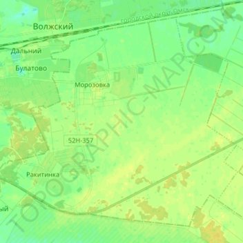 Topografische Karte Морозовское сельское поселение, Höhe, Relief