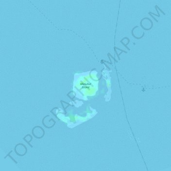 Topografische Karte Manubul Island, Höhe, Relief