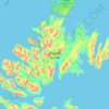 Topografische Karte Afognak Island, Höhe, Relief