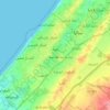 Topografische Karte Gaza, Höhe, Relief