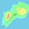 Topografische Karte Yunaska Island, Höhe, Relief