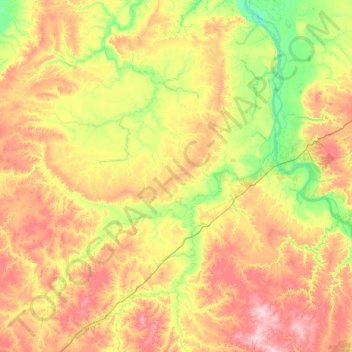 Topografische Karte сельское поселение Чикшино, Höhe, Relief