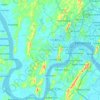 Topografische Karte Sungai Kunjang, Höhe, Relief