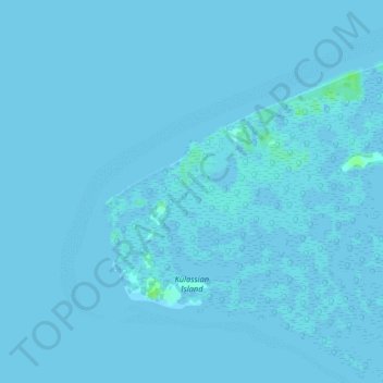 Topografische Karte Kulassian Island, Höhe, Relief