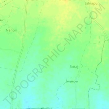 Topografische Karte Boraj, Höhe, Relief
