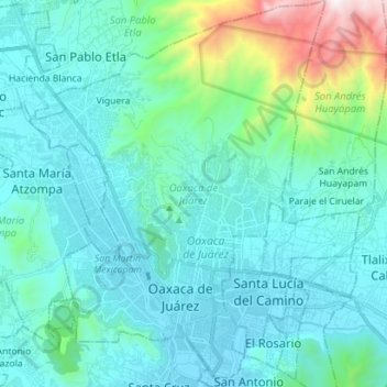 Topografische Karte Ciudad Ixtepec, Höhe, Relief