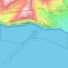 Topografische Karte Área Protegida do Cabo Girão, Höhe, Relief