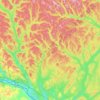 Topografische Karte Paroisse de Rivière-Verte, Höhe, Relief