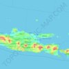 Topografische Karte East Java, Höhe, Relief