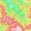 Topografische Karte Bhaderwah, Höhe, Relief