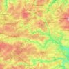Topografische Karte Новомосковский административный округ, Höhe, Relief