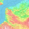 Topografische Karte Nord-Pas-de-Calais, Höhe, Relief