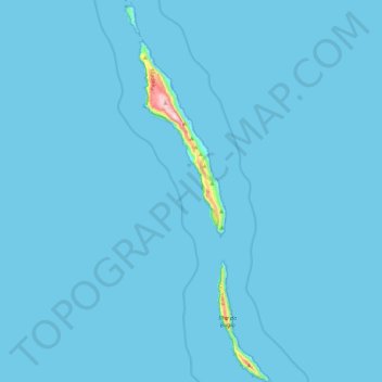 Topografische Karte Ilhas Desertas, Höhe, Relief