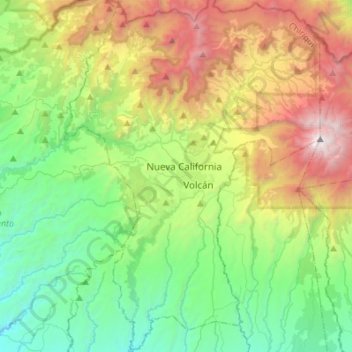 Topografische Karte Distrito Tierras Altas, Höhe, Relief