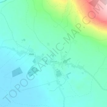 Topografische Karte Doon, Höhe, Relief