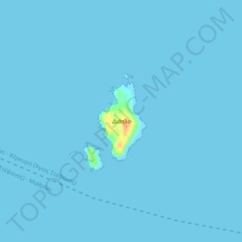Topografische Karte Diaplo, Höhe, Relief