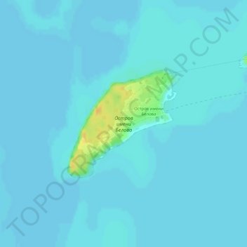 Topografische Karte Остров имени Белова, Höhe, Relief