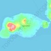 Topografische Karte Lugus Island, Höhe, Relief