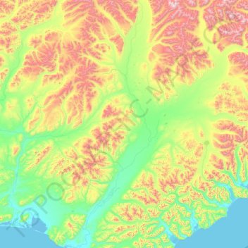Topografische Karte Апука, Höhe, Relief
