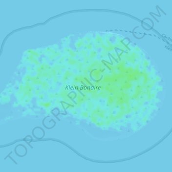 Topografische Karte Klein Bonaire, Höhe, Relief