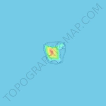Topografische Karte остров Змеиный, Höhe, Relief