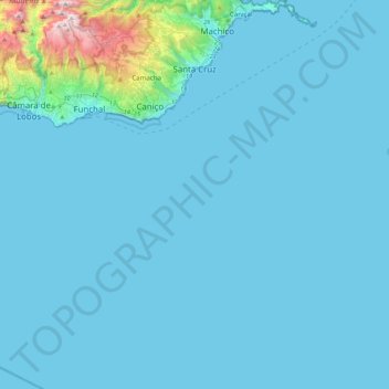 Topografische Karte Santa Cruz, Höhe, Relief