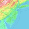 Topografische Karte New Jersey, Höhe, Relief