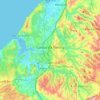 Topografische Karte Caldas da Rainha, Höhe, Relief