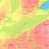 Topografische Karte Lake Erie, Höhe, Relief
