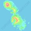 Topografische Karte Sangir Island, Höhe, Relief