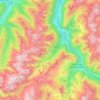 Topografische Karte 73130, Höhe, Relief