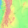 Topografische Karte Mendoza, Höhe, Relief