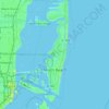 Topografische Karte Miami Beach, Höhe, Relief
