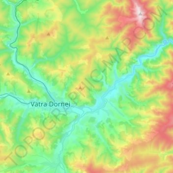 Topografische Karte Dorna-Arini, Höhe, Relief