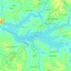 Topografische Karte Kyogasee, Höhe, Relief