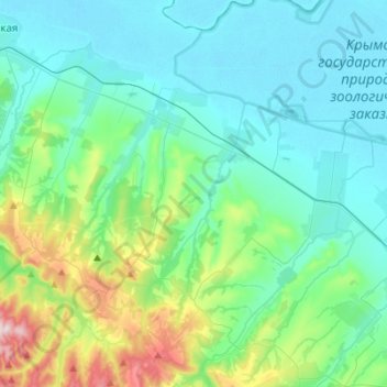 Topografische Karte Кеслеровское сельское поселение, Höhe, Relief