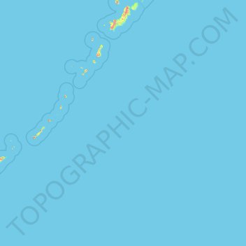 Topografische Karte Îles Kouriles, Höhe, Relief