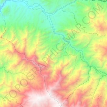 Topografische Karte Marmot, Höhe, Relief