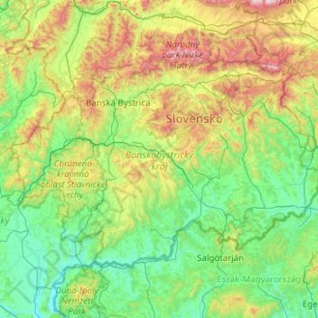 Topografische Karte Neusohler Landschaftsverband, Höhe, Relief