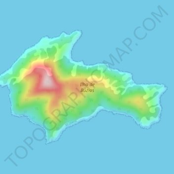 Topografische Karte Ilha de Búzios, Höhe, Relief