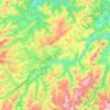 Topografische Karte Tineo, Höhe, Relief