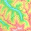 Topografische Karte Hüttschlag, Höhe, Relief