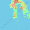 Topografische Karte Süd-Sulawesi, Höhe, Relief