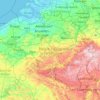 Topografische Karte Belgien, Höhe, Relief